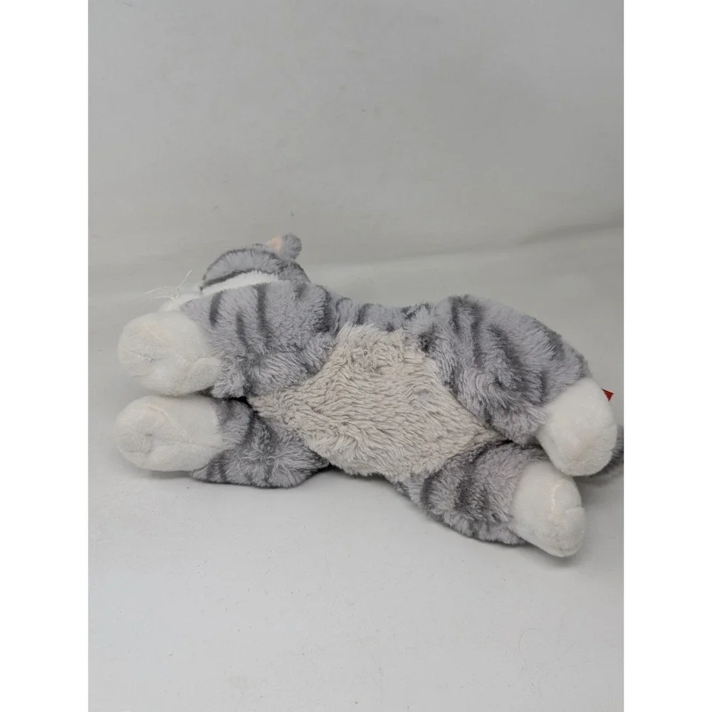 2017 Linzy‎ Meowing Sound Gray Tabby Cat Plush Tested Working VTG
